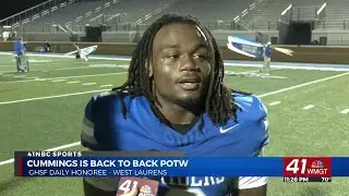 West Laurens Senior Back Ty Cummings is named GHSF Daily State Player of the Week After A Record