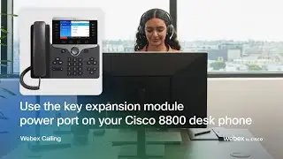 Use the key expansion module power port on your Cisco 8800 desk phone