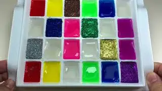 Learn Colors Gliter Slime IceTray Honey Jar Monster Slime