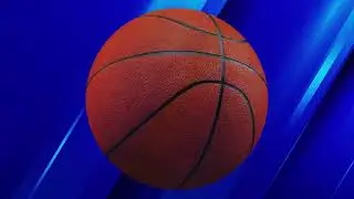 Spinning Basketball Blue Moving Background Video Motion Loop Screensaver Free Stock Footage