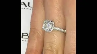 2.3 ct Cushion Diamond Hidden Halo Ring