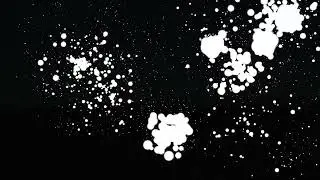 White Ink Drops Transition on Black Background Footage. Video 3d Effect Render