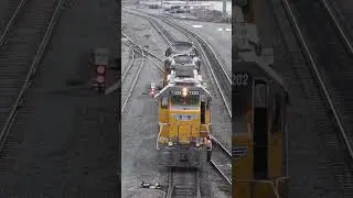 SD40 Trio Switching At West Colton  #railfan #railroad #railway #train #foamer #uprr