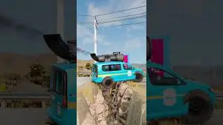 Trucks and Cars vs Speed Bumps #448 | BeamNG.drive