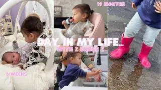 day in my life as a mom with 2 under 2 👧🏻🎀👶🏼 a rainy day at home, peaceful mornings