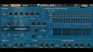 Podolski Free Arpeggiator Step Sequencer Synth Sound Demo
