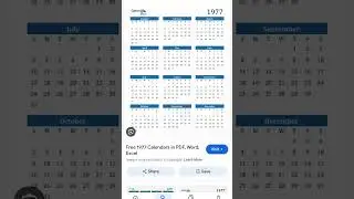 1977 calendar