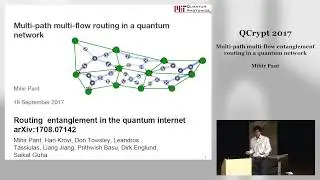 QCrypt2017 Mo22 Multi path multi flow entanglement routing in a quantum network