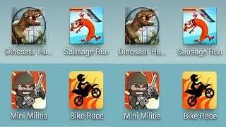 Dinosaur Hunt,Mini Militia,Bike Race,Sausage Run | Game For Kids