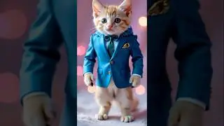 Kitty Changes Dress Code #CuteCat #FunnyCat #CatLover #FashionCat #DressUpCat #CatFashion #CatVibes
