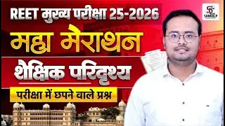 REET Mains Shekshik Paridrishya Marathon Class | Important Questions Solve ,  3rd Grade Exam 2025