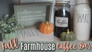 FALL FARMHOUSE COFFEE BAR | RAE DUNN | DOLLAR TREE