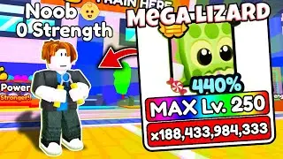 Start Over As NOOB With OP MEGA LIZARD in Arm Wrestling Simulator!
