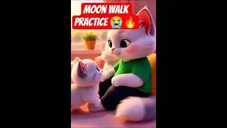Moon Walk Practice#funny #cat #facts #cartooncat