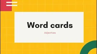 Right brain education word cards