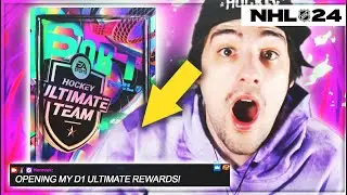 OPENING MY DIVISION 1 ULTIMATE REWARDS IN NHL 24 HUT!