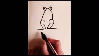 frog drawing simple. #drawingfrog #frogdraw