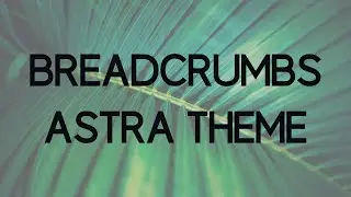 How to Configure Astra Theme Breadcrumbs in your Wordpress Website