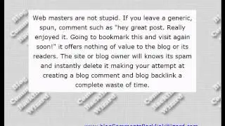 Secrets to Effective Blog Comments and Blog Backlinks