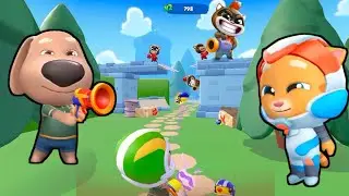 Talking Tom Blast Park Blast Ben vs Iron Bolt Ginger - New Update Full Screen Android iOS Gameplay