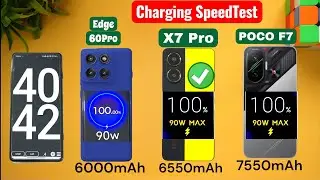 Сравнение скорости зарядки POCO F7, X7 Pro и Edge 60 Pro (90 Вт) 🔥🔥🔥