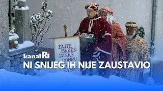 Sveta tri kralja stigla u Kastav unatoč snježnoj mećavi: tradicija koledvanja živi i dalje