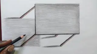 3D drawing Table on paper for beginners ll how to draw 3d table drawing tutorial