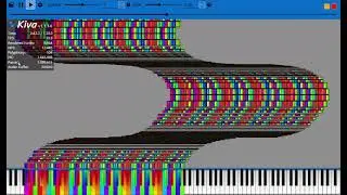 [Kiva Black MIDI] | Tetris blocks art v3 ~ Simba's piano elipse | 1.8M notes
