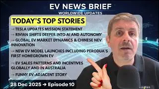 Краткий обзор новостей об электромобилях от 28 декабря 2025 г.: переход Tesla на роботакси, искус...