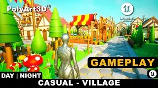 CASUAL - Village Gameplay | Top-Down, Third-Person | Unreal Engine | Cinematic Trailer | #polyart3d