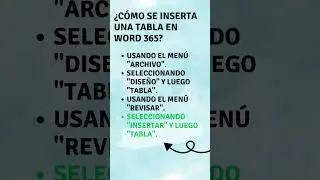 Pregunta tipo test Word 365. Tablas. Oposici&oacute;n Administrativo, AGE, auxiliar