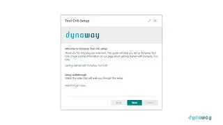 Initial Setup - Dynaway Tool Crib