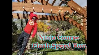 You Would Fall ... Flash Run of DIY Ninja Obstacle Course