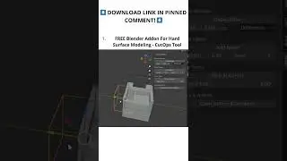 FREE Blender Addon For Hard Surface Modeling CutOps Tool #blender #blenderaddon #boolean #3dmodeling