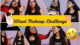 #wiredmakeupchallange Funny Makeup Challenge with my Friend 🤣🤣 | Wired Body Part Makeup Challenge 💄😅