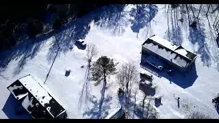 Drone video of the snow we got in Middle Georgia, aerial view of our property!#snowfall #snow #drone