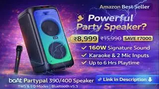 Best Karaoke Party Speaker for Home?🎤🔥boAt Partypal 390/400 Review This 160W Party Speaker is LOUD!😱