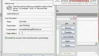 Setting a Different Reply Address in Outlook Express