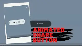 Animated Share Button With The Help Of HTML & CSS|| WebMinaPro