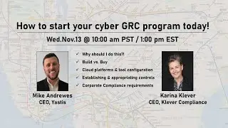 How to start your cyber GRC program today