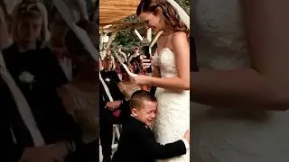 She Turned Her Wedding Vows Toward a 4-Year-Old Boy 😭❤️ #wedding  #Family #love