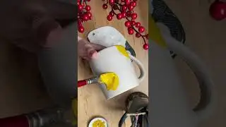 Painting a 🍋 mug #shorts #paint #pottery #ceramics #process