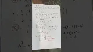 Characteristic equation of a 3 by 3 matrix