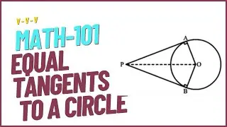 The length of two tangents drawn from an external point are equal |  CIRCLES | VVV
