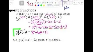 Notes 69 (Part 2) - Evaluating and Composite Functions