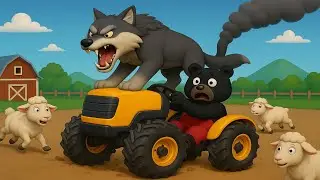 🐑🐺 Wolf Attack on the Farm! Can Bear Farmer Save His Sheep? 🐻🐑 | Vehicles Farm Animated