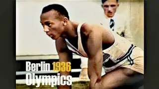 Berlin 1936 - Jesse Owens - 100m Gold - koloriert - colorized