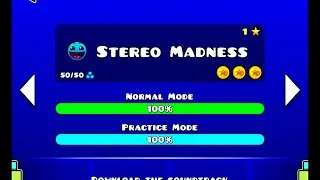 Geometry Dash - Stereo Madness - all coins