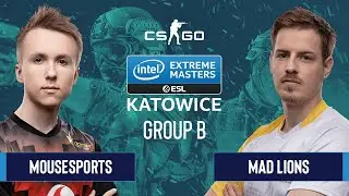 CS:GO - MAD Lions vs. mousesports [Dust2] Map 2 - Group B - IEM Katowice 2020
