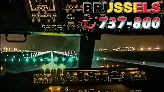 Night Takeoff in Cockpit Boeing 737-800 (2006)
